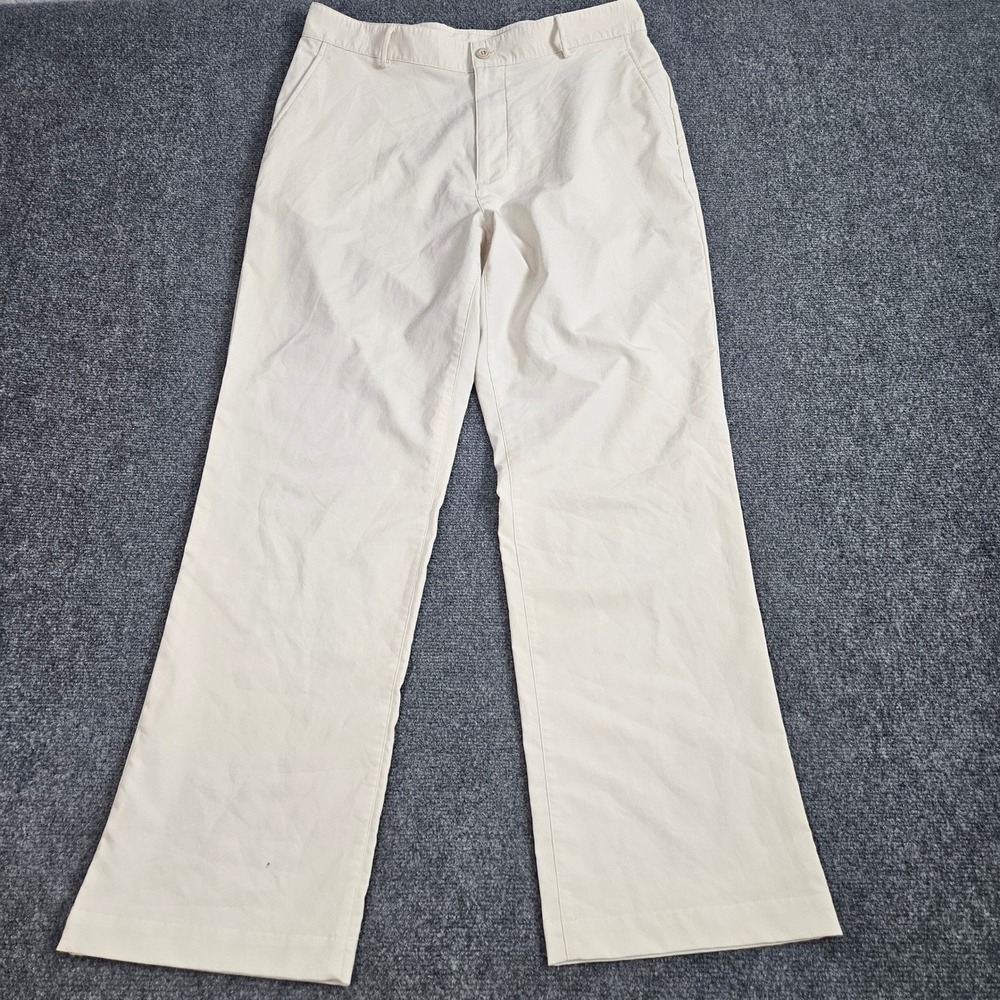 Under Armour Golf Pants Mens 36x32 Beige Flat Front‎ Straight Leg Performance